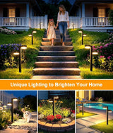 Solar Pathway Lights Outdoor Waterproof, 2 Pack with 4 Head Solar Lights Outdoor Super Bright Up to 12Hrs, Auto | Lumora