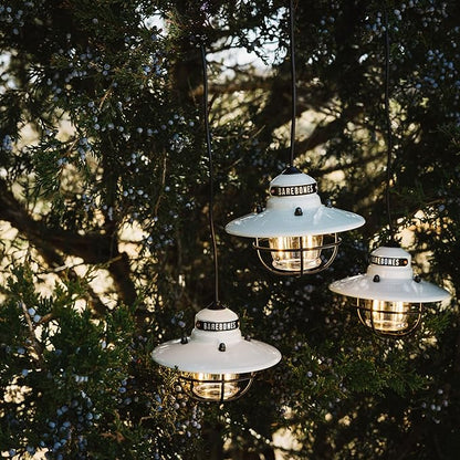 Barebones Edison Pendant String Lights - Vintage White, 3 Edison-Style LED Bulbs with 10-Foot Cord, Energy-Efficient Outdoor Lanterns for Patio, Garden, or Indoor Decor