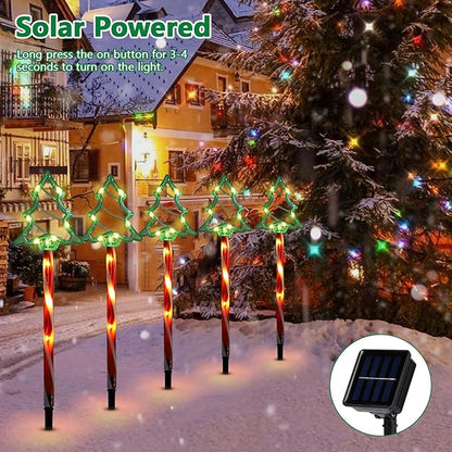 Floor Lamp Solar Christmas Lights 8 Modes Xmas Tree Lights Waterproof Outdoor Decorations Ornament Christmas Lamp Outdoor Lawn Stake Green