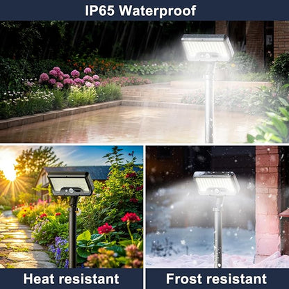 Tryme Solar Motion Lights Outdoor Waterproof 92 LEDs Bright Pathway Lights with Adjustable Angle & 3 Modes for Walkway, Driveway, Sidewalk, Garden, Yard, Patio, Landscaping (4 Pack)