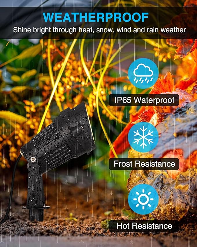 SUNVIE Dusk to Dawn Outdoor Lighting 120V LED Spot Lights Outdoor Landscape Spotlights with Photocell Sensor | Lumora