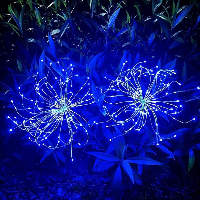 JJGoo Solar Firework Lights, 2 Pack 150 LEDs 2 Lighting Modes Solar Lights Outdoor Waterproof for Garden Patio | Lumora