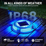 Solar Driveway Lights, 8 Pack Heavy Duty Driveway Lights Solar Powered 2 Color Mode (Cool White/Blue) IP68 | Lumora