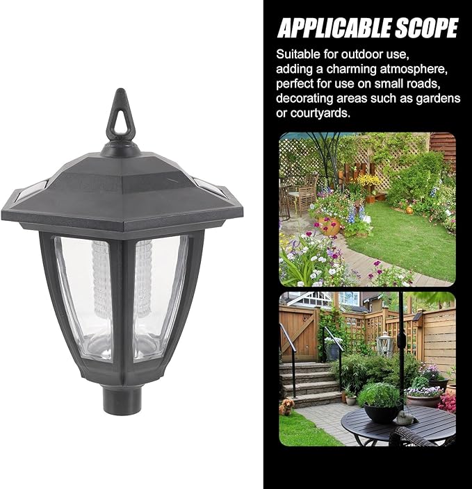 Solar Powered Garden Pathway Lights Outdoor Decorative Landscape Lighting Medium Size Retro European Style Courtyard Lawn LED Solar Walkway Lamps