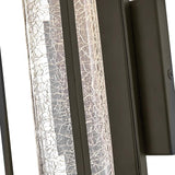 Hinkley Vapor Medium Wall Mount Outdoor Lantern - Modern, 1-Light, Aluminum, Crackle Glass, Bulb Included - Bronze | Lumora