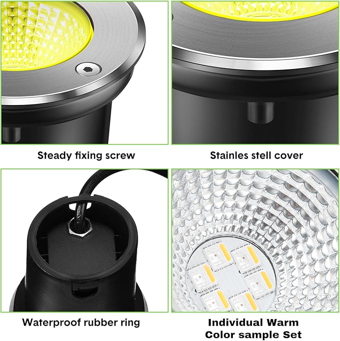 Yahenda 16 Sets Low Voltage Landscape Lights 5W LED Warm White Outdoor Waterproof Deck Lights with Connectors | Lumora