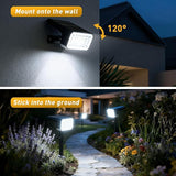 Solar Spot Lights Outdoor Waterproof IP65, [12 Pack/100 LED/4 Modes] 2-in-1 Solar Landscape Spotlights, Auto On/Off | Lumora