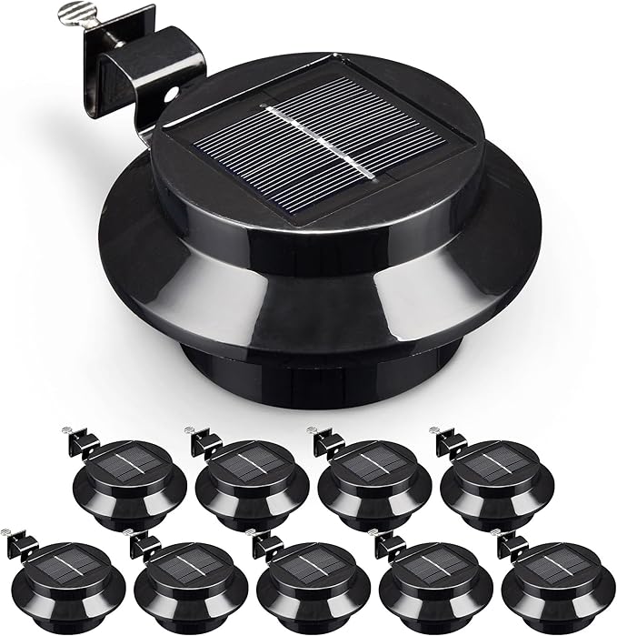 Yescom LED Solar Gutter Light Waterproof Outdoor Garden Fence Wall Lights 10 Packs | Lumora