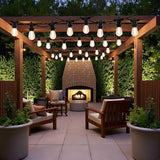 LED Patio String Lights, 70ft 30 Lights Adapter Powered, E26 Socket with S14 Bulbs Weatherproof Outdoor Bistro | Lumora