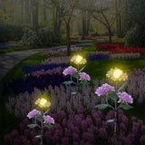 Solar Outdoor Lights, Hydrangea Garden Lights, Waterproof Garden Lawn Lamps, Inserted Flower LED Light for Yard | Lumora