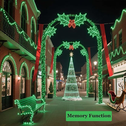 Tcamp 306FT 1000 LED Green Christmas Lights, 8 Modes Christmas Tree Lights with Timer Memory Function, Green Wire Starry Fairy String Light for Xmas Tree Outdoor Indoor Decor
