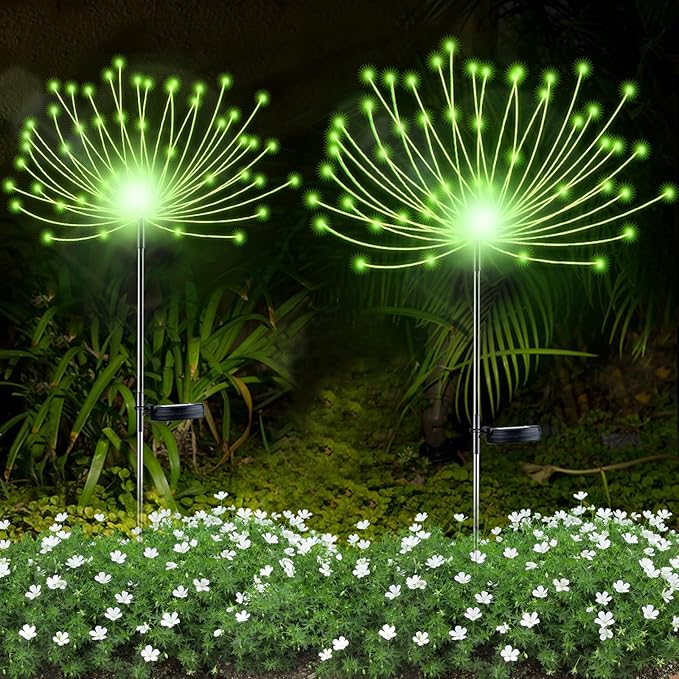 YOTOZU 2 PCS Solar Firework Light, Outdoor Solar Garden Decorative Lights 120 LED Powered 40 Copper Wires String | Lumora