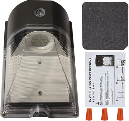 LED Wall Pack Light, 26W (150-250W Equivalent),with Photocell Dusk to Dawn,3000LM 5000k Daylight White,IP65 Outdoor Security Lights,ETL (2 Pack 26 Watt)