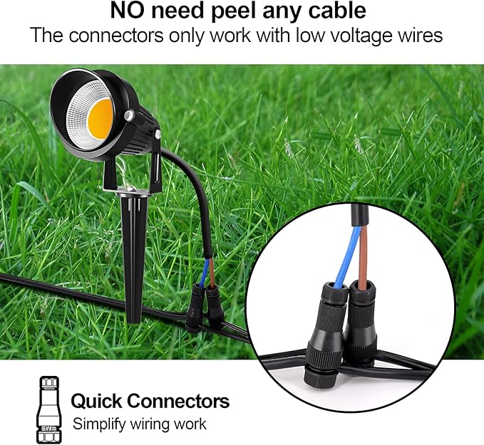 ZUCKEO 10W Landscape Lighting Low Voltage LED Landscape Lights, IP66 Waterproof Landscape Spotlights Yard Lawn | Lumora