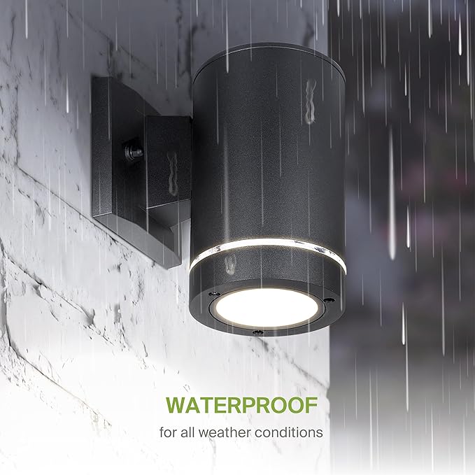 ASD 1 Light Outdoor Wall Light Fixture | 60W E26 Bulb Socket 120V ETL Cylinder Up Down Lights | | Lumora