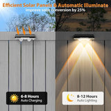 Solar Fence Lights Outdoor, 7 Fixed Colors ＆ Color Changing IP65 Waterproof Solar Powered Lights for | Lumora