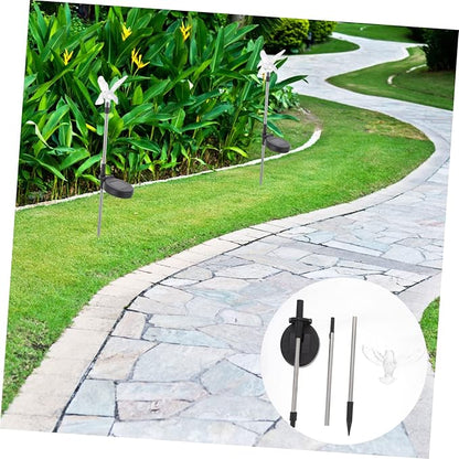 jojofuny Decorative Solar Outdoor Led Lawn Light for Color-Changing Bird Design Easy to Install Patio Aesthetics