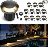 Gardenreet Solid Brass Well Light - Low Voltage 12V In-Ground All Weather LED Landscape Lighting, Replaceable Bulb | Lumora