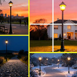 Universal Outdoor Post Light Pole, Black Cast Aluminum Pole with 2.36" Fitter Mount, 79in Tall Traditional Street | Lumora