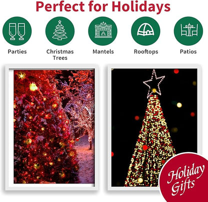 LAMPHOME Red Clear Valentine's String Lights 100 Mini Incandescent Fairy Light Decor 20 Ft Green Wire Christmas Lifgt for Indoor & Outdoor Party Patio Bedroom, Xmas Tree Garland Easter Decoration