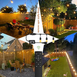 1-Pack 150 ft Outdoor String Lights with Remote Patio Lights Weatherproof, 45+3 Spare S14 Shatterproof Warm 2200K | Lumora