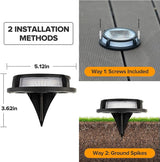 LUTEC 12 Pack Solar Deck Lights Driveway Dock 12 LEDs Light Solar Powered Outdoor Waterproof Road Markers for Step | Lumora
