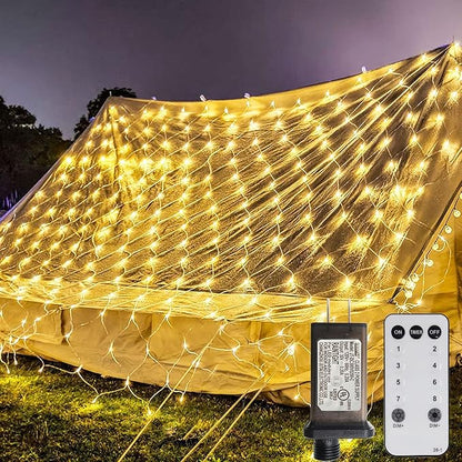 ZAIYW 660 LED Net Lights Outdoor Mesh Lights, 20Ft x 13Ft Large Christmas Net Lights Plug in with Remote Control Timer for Bushes Xmas Shrubs Wall Wedding Tree Decor (Warm White)