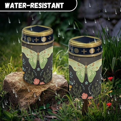 Generic Moth Print Solar Garden Light Solar Light Outdoor Decorative Solar Light Water Resistant Cemetery Solar Light Landscape Solar Light for Yard Lawn Pathway