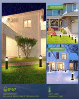 2 Pack Low Voltage Landscape Pathway Lights, 12V LED Bollard Light IP67 Waterproof, Outdoor Driveway Walkway Wired | Lumora