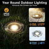 Gardenreet Landscape Low Voltage Well Light - Brass Electric in-Grade Lighting, 12V Wired Replaceable Bulb LED | Lumora