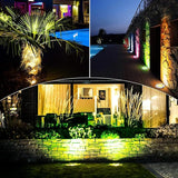 RGBW Low Voltage Landscape Light In-ground Lights with Connectors LED Well Light Waterproof IP67 3W DC12V Color | Lumora