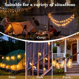 100 FT Patio Lights Outdoor Waterproof, 37+2 Shatterproof LED Bulbs Connectable Hanging Outdoor Electric Lighting | Lumora