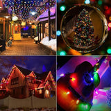 Brightown C9 Christmas String Lights Multicolor, 66ft 100 LED Faceted Christmas Lights on Green Wire, Plug-in Large | Lumora