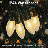 GOOTHY C9 Clear Christmas String Lights, 25Ft Outdoor Christmas Lights with 26 Warm White Bulbs, Hanging Roofline | Lumora