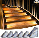 VOLISUN Solar Stair Lights 6 Pack, Solar Step Lights Outdoor Waterproof IP67, LED Outdoor Step Light,Outdoor Light | Lumora