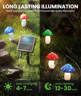 18 Pack 60FT Solar Mushroom Lights, Multicolor 8 Modes Solar Lights Outdoor, IP65 Waterproof Garden Light Outdoor | Lumora