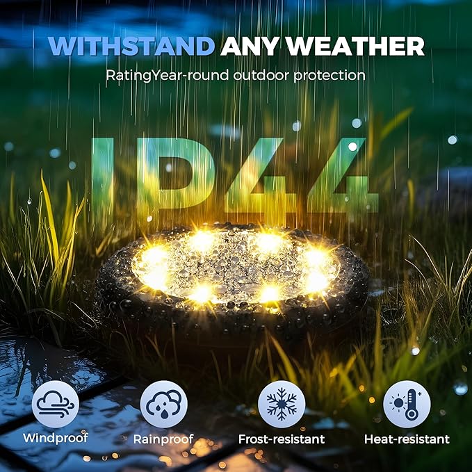 SOLPEX Mini Solar Ground Lights, 20 Pack Solar Lights Outdoor Waterproof, Landscape Lighting for Garden Pathway | Lumora