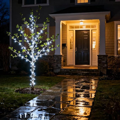 200 LED Cool White Christmas Lights, UL Certified and Commercial Green Wire String Lights 66ft, for Indoor and Outdoor Winter, Wedding, Garden, Patio.