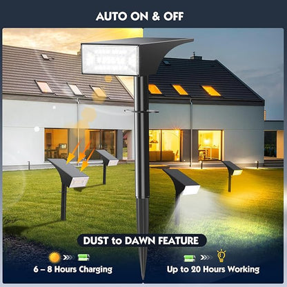 Caledonia Solar Landscape Spotlights Outdoor, Outside 56 LEDs Spot Lights IP68 Waterproof with 6 Brightness & 2 Color Modes, Auto On/Off for Tree, Yard, Pathway, Garden (Cool/Warm White)
