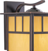 VAXCEL 2-Pack Mission 12.5 in. H 1-Light Burnished Bronze Mission Outdoor Wall Sconce Made of Durable Steel, Honey | Lumora
