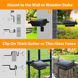 UniqueFire 40LED Outdoor Solar Lights Solar-Powered LED Garden Wall Lamp Plastic Solar Light Waterproof for | Lumora