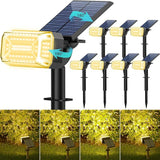 102 LEDs Solar Spot Lights Outdoor Waterproof IP65, [ 4 Modes/8 Pack] Solar Spotlights, Adjustable Light & Panel | Lumora