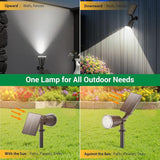 Solar Spot Lights Outdoor Cool White, 1000LM Big Adjustable Solar Lights Outdoor Waterproof, 2-in-1 Bright Solar | Lumora