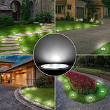 Solar Ground Lights, Outdoor Waterprood 8 LED Solar Powered Floor Landscape Light for Garden Pathway Walkway Patio | Lumora