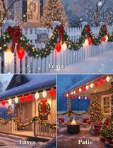 16FT Jumbo Red and White Christmas Lights Outdoor with 10 LED Red and White Bulbs,Jumbo Giant Christmas String | Lumora