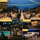 25 FT Outdoor String Lights with 13 Shatterproof Waterproof LED Edison Bulbs Connectable Hanging Patio Lights for | Lumora