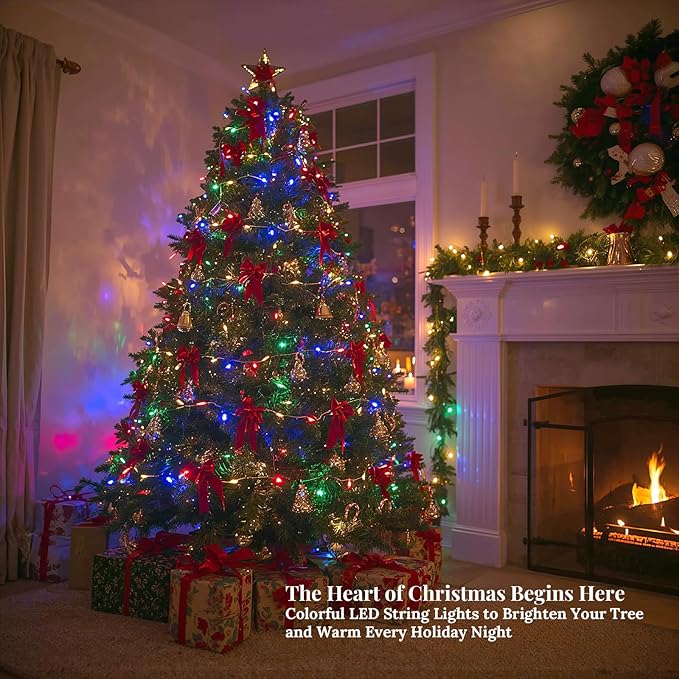 100 LED String Lights 33ft Multicolor, Plug in Fairy Lights with 8 Modes, Indoor Outdoor Christmas Lights for Tree | Lumora