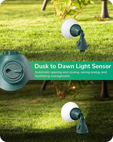 EDISHINE Dusk to Dawn 120V Outdoor Spotlight, Waterproof LED Outdoor Flood Stake Lights, E26 Base, Max 150W PAR38 | Lumora