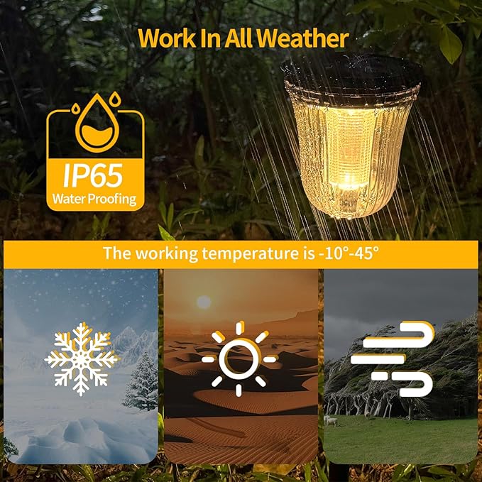 Bright Solar Pathway Light 1 Pack,High Lumen 2-in-1 Cool and Warm,Solar Yard Lights Outdoor Waterproof IP65, Auto On/Off Solar Powered Outdoor Lights for Patio,Walkway