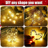 12 Pcs Solar String Lights Solar Mini Teeny Tiny Fairy Firefly Twinkle Light Waterproof 16ft 50 LEDs Garden String | Lumora